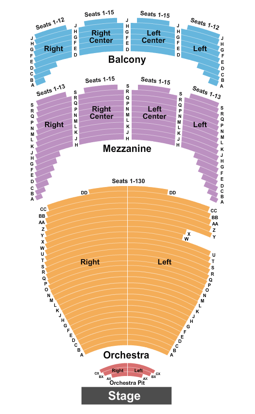 Chapman Music Hall Phantom of the Opera Seating Chart